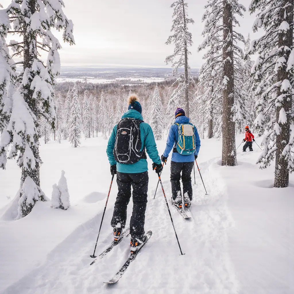 Liukulumikenkäsafari Rokuan luonnossa | snowshoe safari