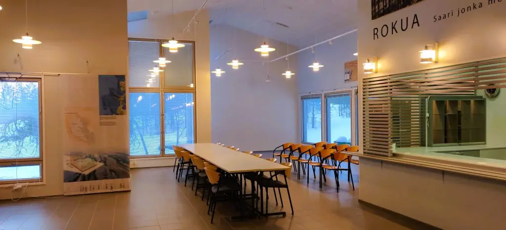 Tunnelmallinen juhlatila | main hall | Suppa | Rokua Outdoors
