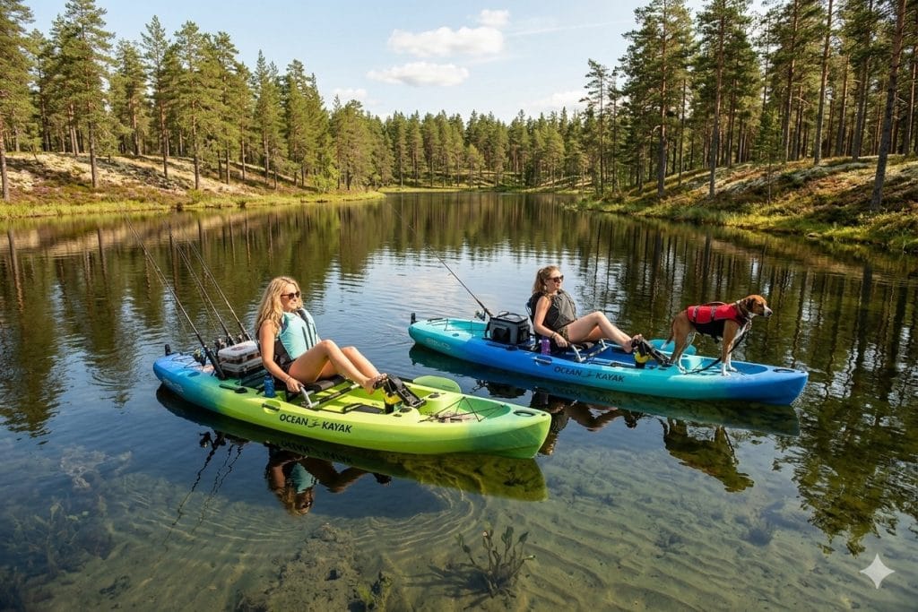 Polkukajakit järviluonnossa | pedal kayaks in the nature of Rokua